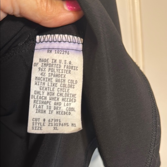 Versatile Connected Apparel Black Open Waterfall Front Topper/Jacket - Picture 5 of 6